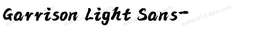 Garrison Light Sans字体转换